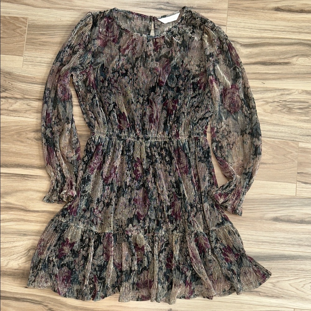 LC Lauren Conrad Multicolor Long Sleeve Dress